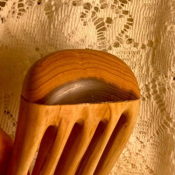 Hand carved Wood Hair Fork - Picture 2 of 12